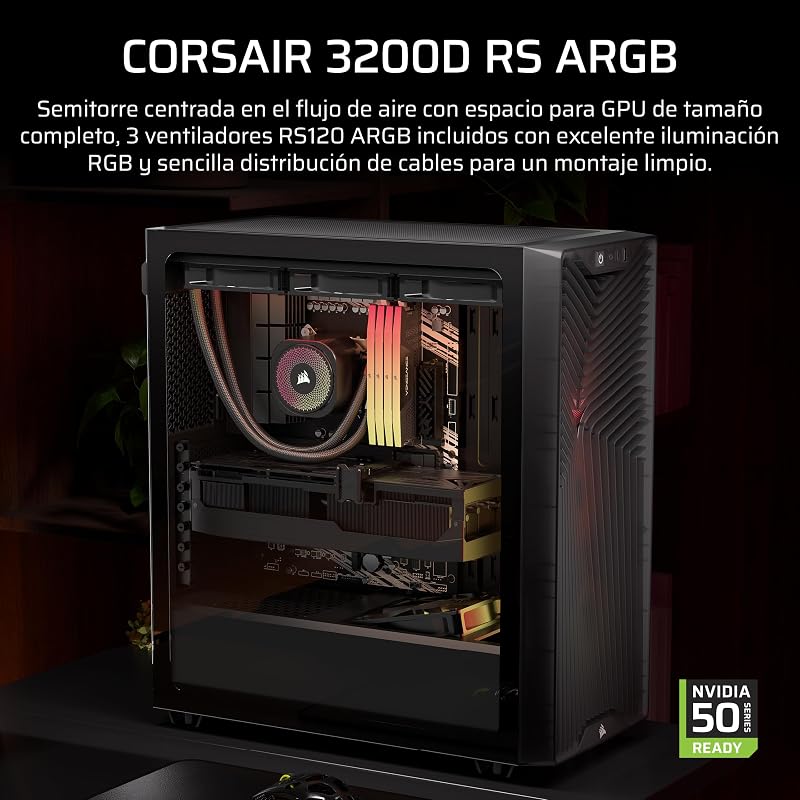 3200D RS Caja para PC Semitorre ARGB – Humo