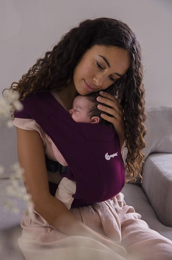 Ergobaby Embrace Baby Carrier For Newborns From Birth With Head Support Extra Soft And Ergonomic Burgundy Amazon Co Uk Baby