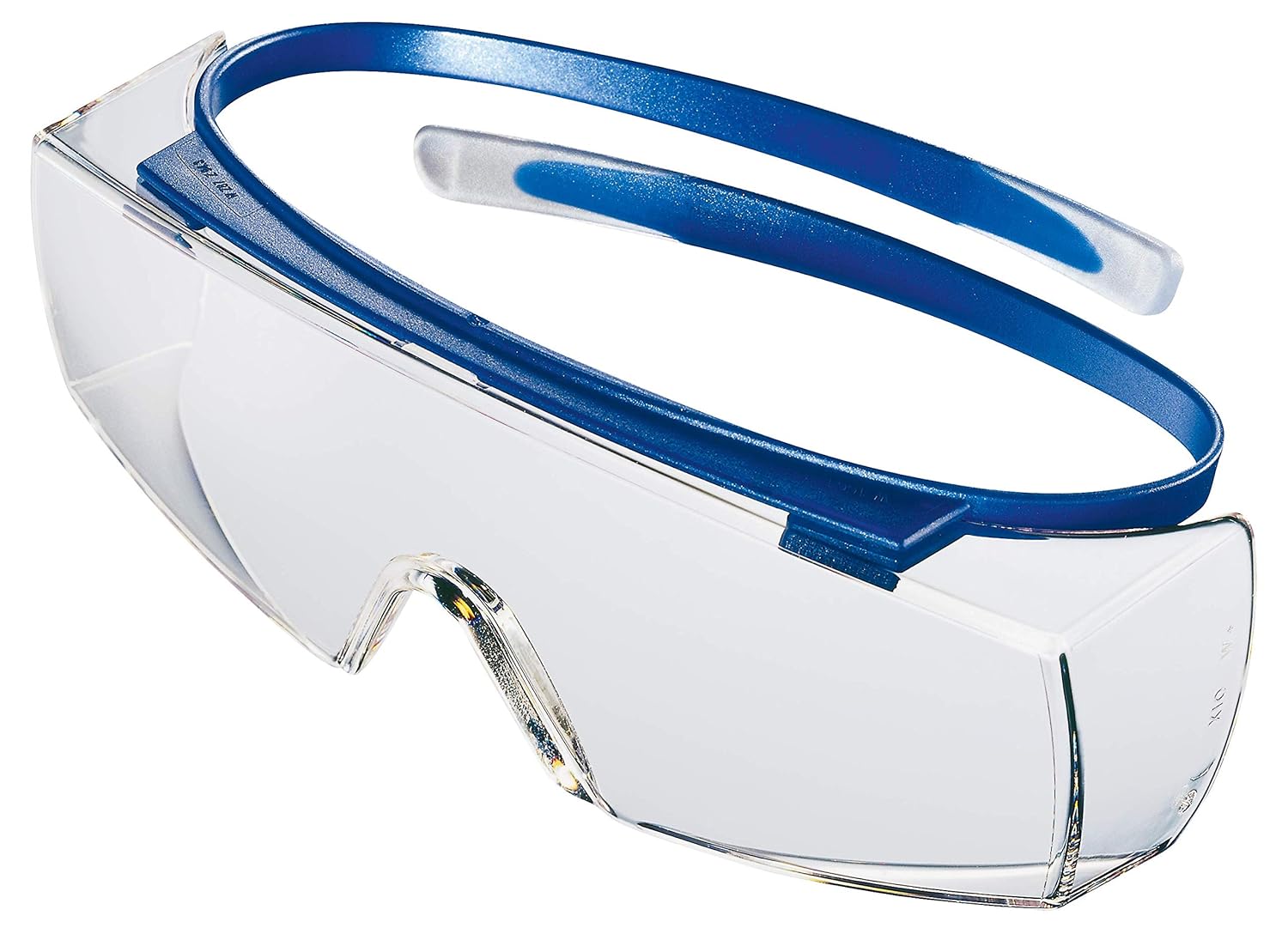 Uvex Super OTG Schutzbrille - Transparent Mit Blau-Weiß