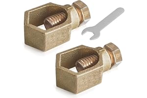 Bitiontry Copper Ground Rod Clamp, Great for 1/2”- 5/8” Grounding Rods (2, BCP58 (1/2''-5/8''))