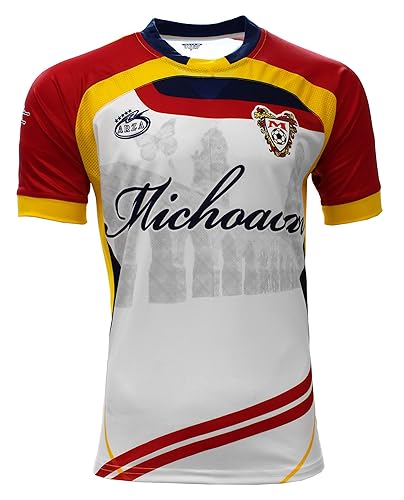 Michoacan Mexico Soccer Fan Jersey Color Yellow and White Short