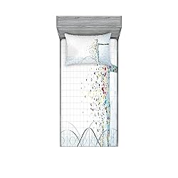 Ambesonne Human Anatomy Fitted Sheet & Pillow Sham