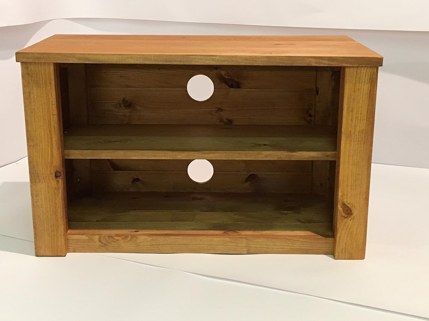 fgsleeds HANDMADE SOILD WOODEN PINE FLAT SCREEN TV UNIT STAND TABLE