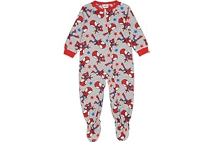 Royal Boys One-Piece Fleece Pajamas - Zip-Front, Flame Resistant, Loose Fit, Cozy Winter Sleepwear for Toddlers