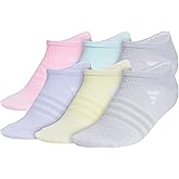 adidas Kids Superlite No Show Socks for Boys & Girls (6 Pairs) Lightweight