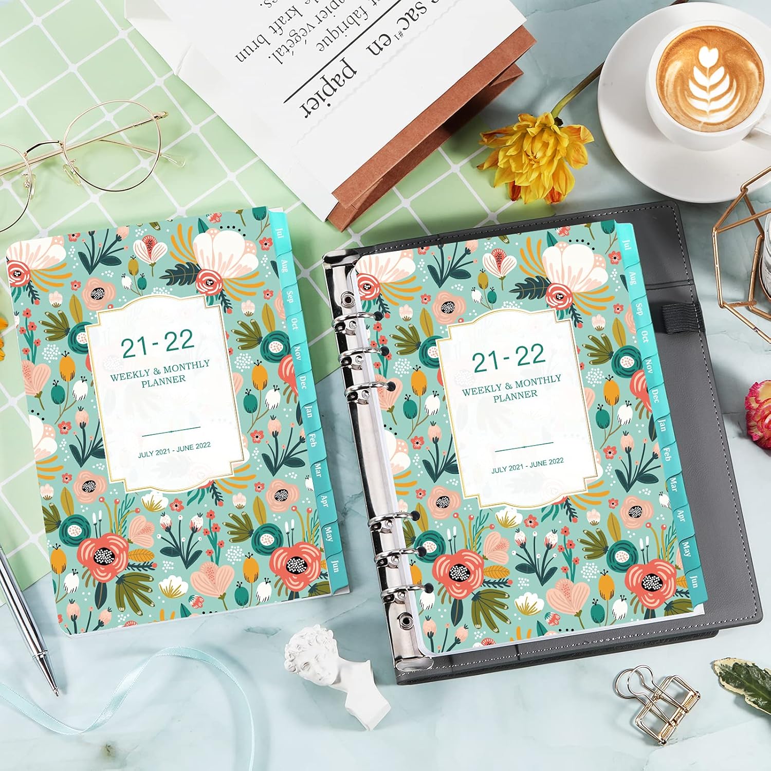 2021-2022 Planner Refill - 6-Hole Punched, 5.5" x 8.5" (including tabs), Planner refill/Inserts, July 2021-June 2022 : Office Products