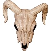 Crazy Bonez Ram Skull Halloween for Indoor and Outdoor Haunted House Skeleton Prop Decoration