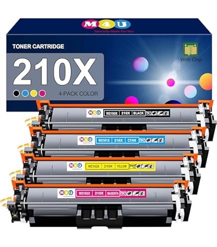 213A Toner Cartridge 4 Pack (with Chip) Compatible For HP 213A W2130A 213X W2130X Toner For HP Color Laser Jet Enterprise 5700dn 6700 6701dn MFP 5800dn 6800 6801dn Printer Ink Copier