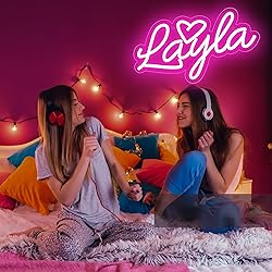 ATTNEON Layla Name Neon Sign for Wall Decor,LED