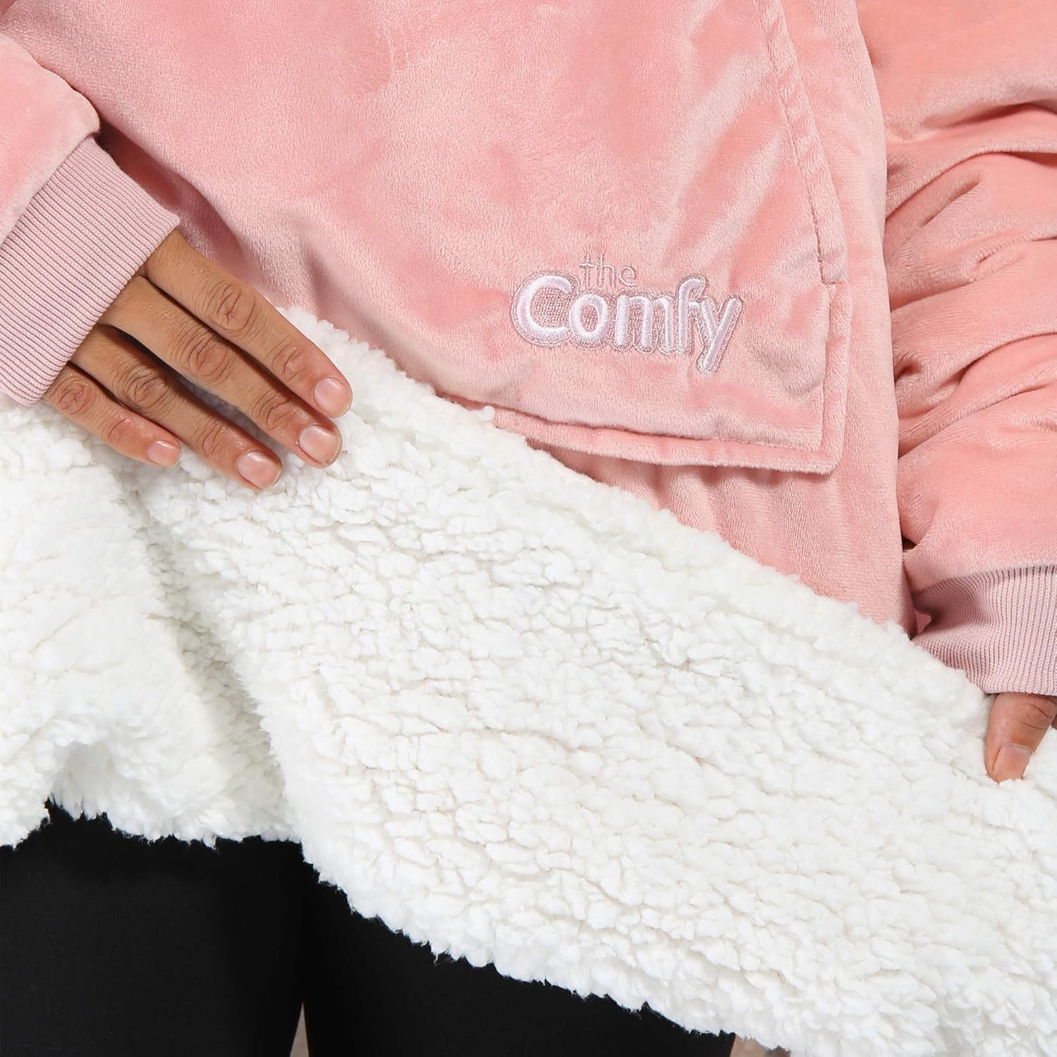 THE COMFY Original| Oversized Microfiber & Sherpa Wearable Blanket, Seen On Shark Tank, One Size Fits All: Home & Kitchen