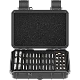 KIWIFOTOS 65 Slots Coin Cell Battery Case for CR2032 CR2025 LR44 | CR2016 CR2320 CR2325 CR2330 CR2430 CR2450 &amp; LR41 AG13 Button Cell Battery Holder Organizer IP67 Waterproof