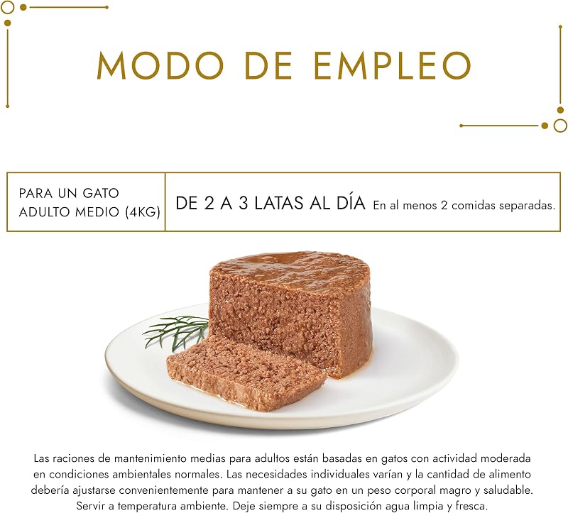Gold Mousse, Nassfutter für Katzen, Erwachsene, Meeresfischmousse, 24 Dosen à 85 g