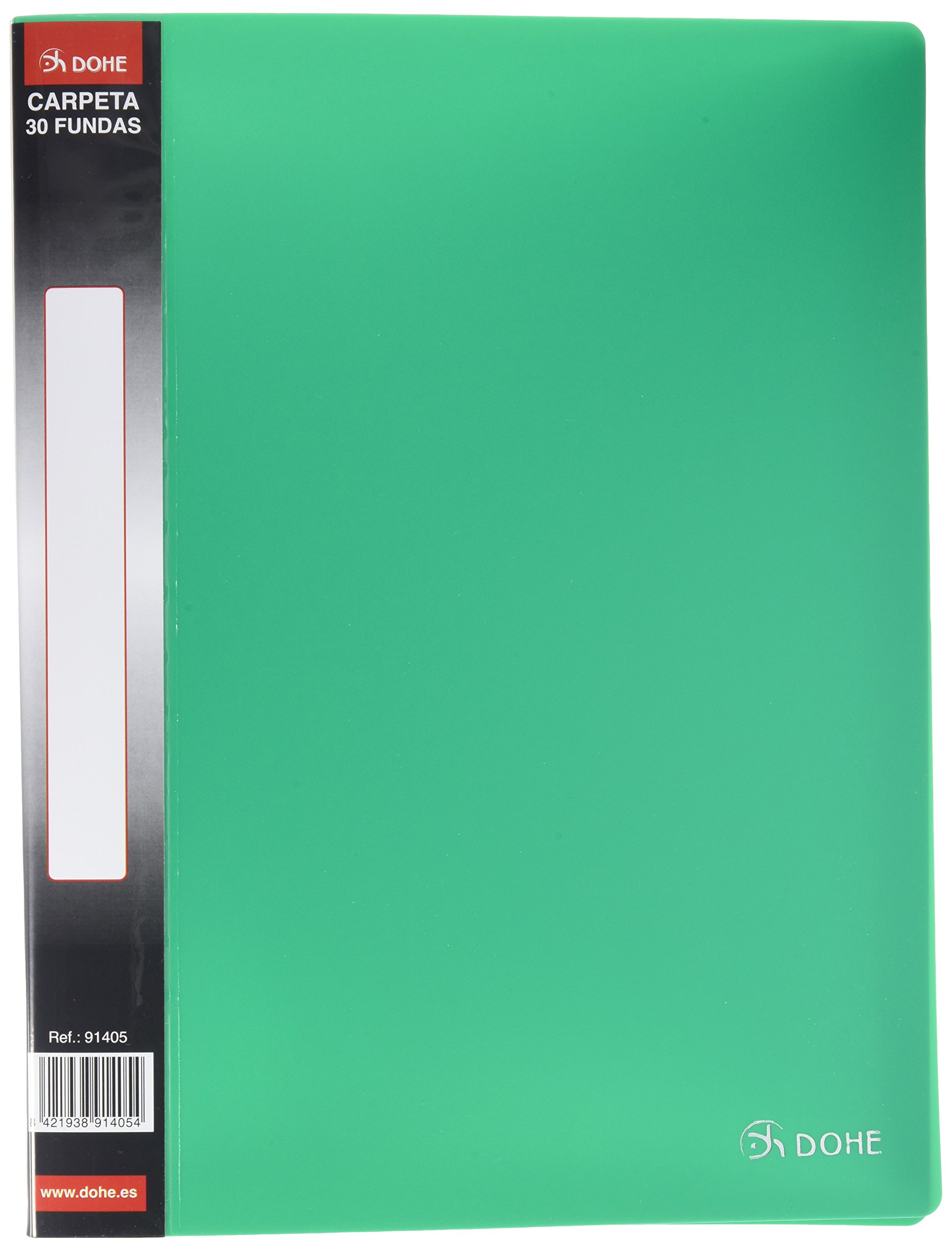 dohe 91405 Folder – 30 Pockets, Custom Spine, Green