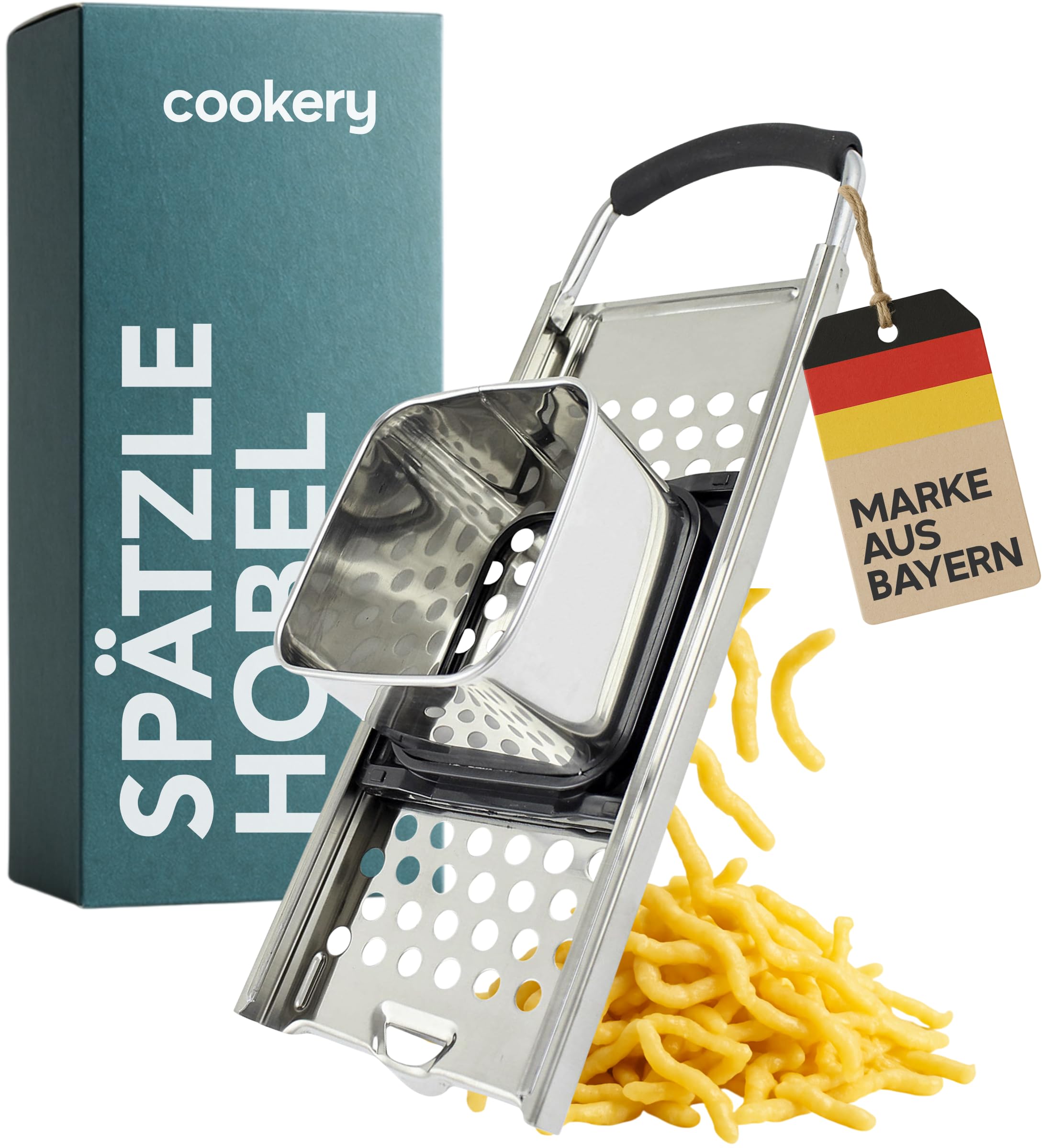 Kochexperte. - Stainless steel spaetzle slicer (dishwasher safe) | noodles grater, noodles sieve, noodles hook, noodles board, noodles press, noodles scraper, noodles machine, noodles