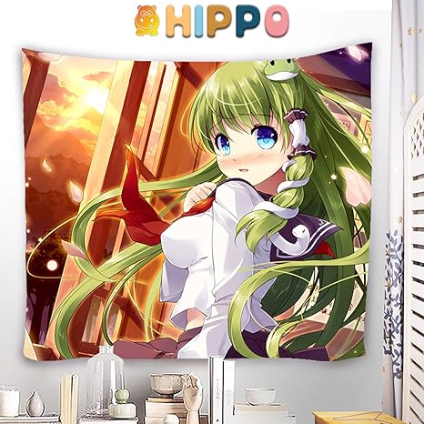 Amazon Hippo タペストリー 東方project 東風谷早苗 こちや さなえ 大判壁掛け ポスター アニメの絵 掛ける絵 背景布け 多機能 インテリア 装飾用品 漫画 Hd プレゼント カスタム可能 100 X 100cm アニメ 萌えグッズ 通販