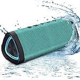 Vanzon V40 Bluetooth Speakers, Portable Wireless Speaker V5.0 with 24W Loud Stereo Sound, 24H Playtime, TWS & IPX7 Waterproof, Suitable for Travel, Home and Outdoors-Light Green (HIJ)