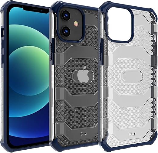 Amazon Com Restoo Compatible With Iphone 12 Mini Case Anti Slip Hard Armor Shockproof Case With Full Body Rugged Heavy Duty Protection For Iphone 12 Mini 5 4 Inch Blue