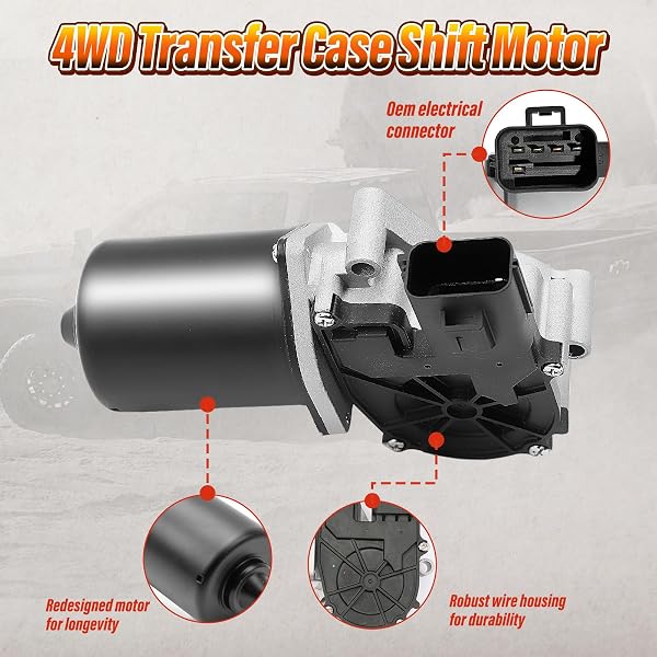 600-573 TRANSFER CASE MOTOR COMPATIBLE WITH DODGE AND CHRYSLER VEHICLES – DURANGO 2004-2009, ASPEN 2007-2009, CASE MODEL NVG 144, 4WD, REPLACE OE 5103275AA, 600573, 48304