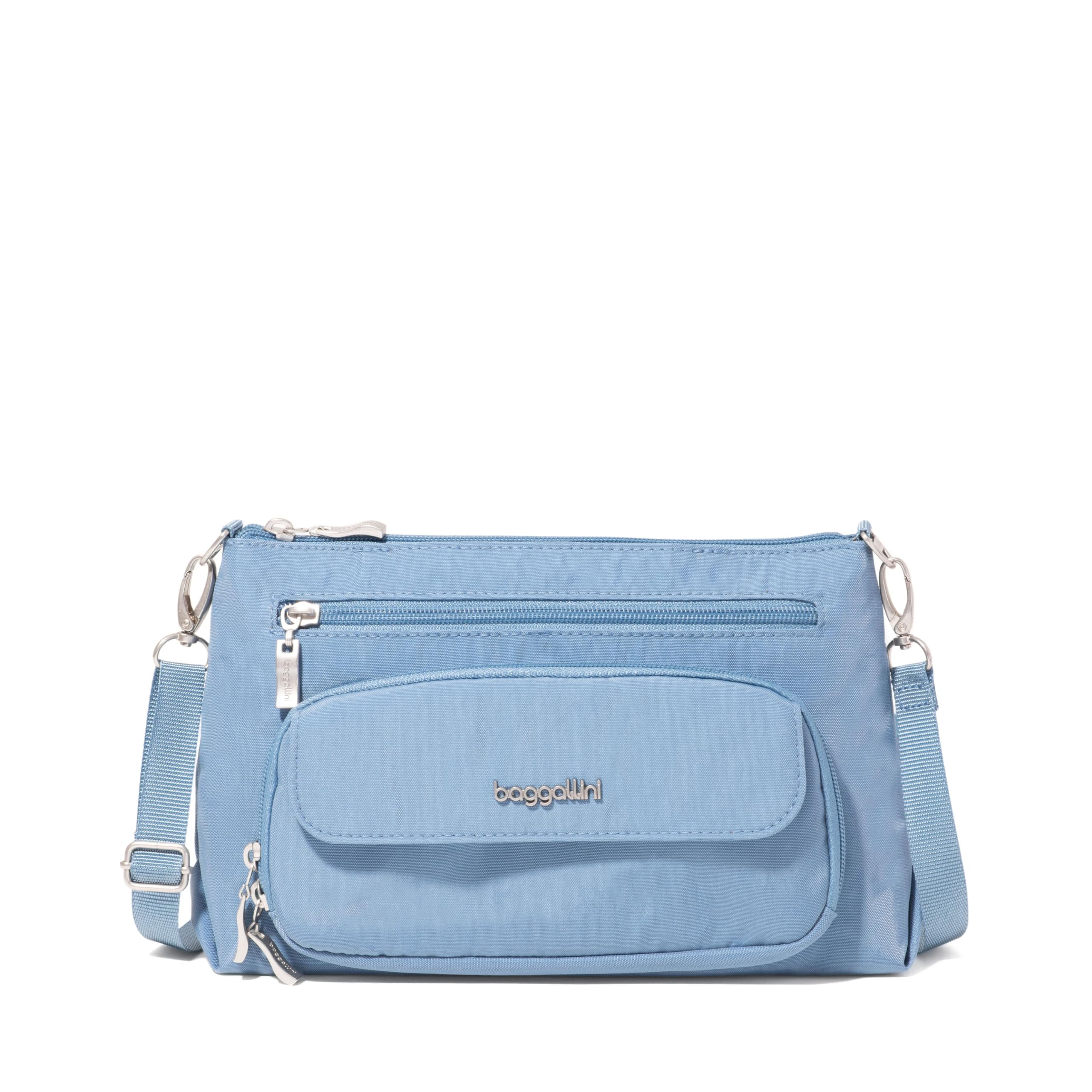 Baggallini Original Everyday 11x 7.5 Crossbody Bags for Women RFID Protected Lightweight Nylon Zippered Travel Purse Image