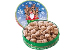 The Swiss Colony Mini Butter Toffee Gift Tin – Milk Chocolate Covered Crispy Butter Toffee with Almonds Candy for Gift Baskets, Chocolate Treats for Snacking and Gifting