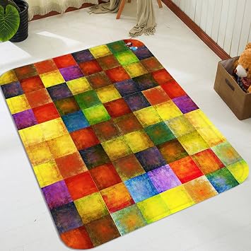 3d Bunte Quadrate 71 Rutschfest Teppich Matte Raum Matte Qualitat
