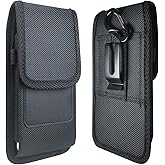 JOLIRSBOX Cell Phone Holsters for iPhone 17 16 15 14 13 12 11 pro max,XR, X, Xs Max,15 Plus,Samsung S24 S23 S22 Note20 Ultra, Nylon Cell Phone Pouch fit with Otterbox Case on (not fit Defender Series)