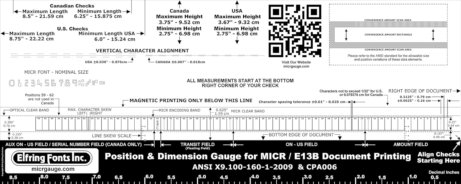 MICR Mounted Check Position Gauge : Check Writers : Office Products