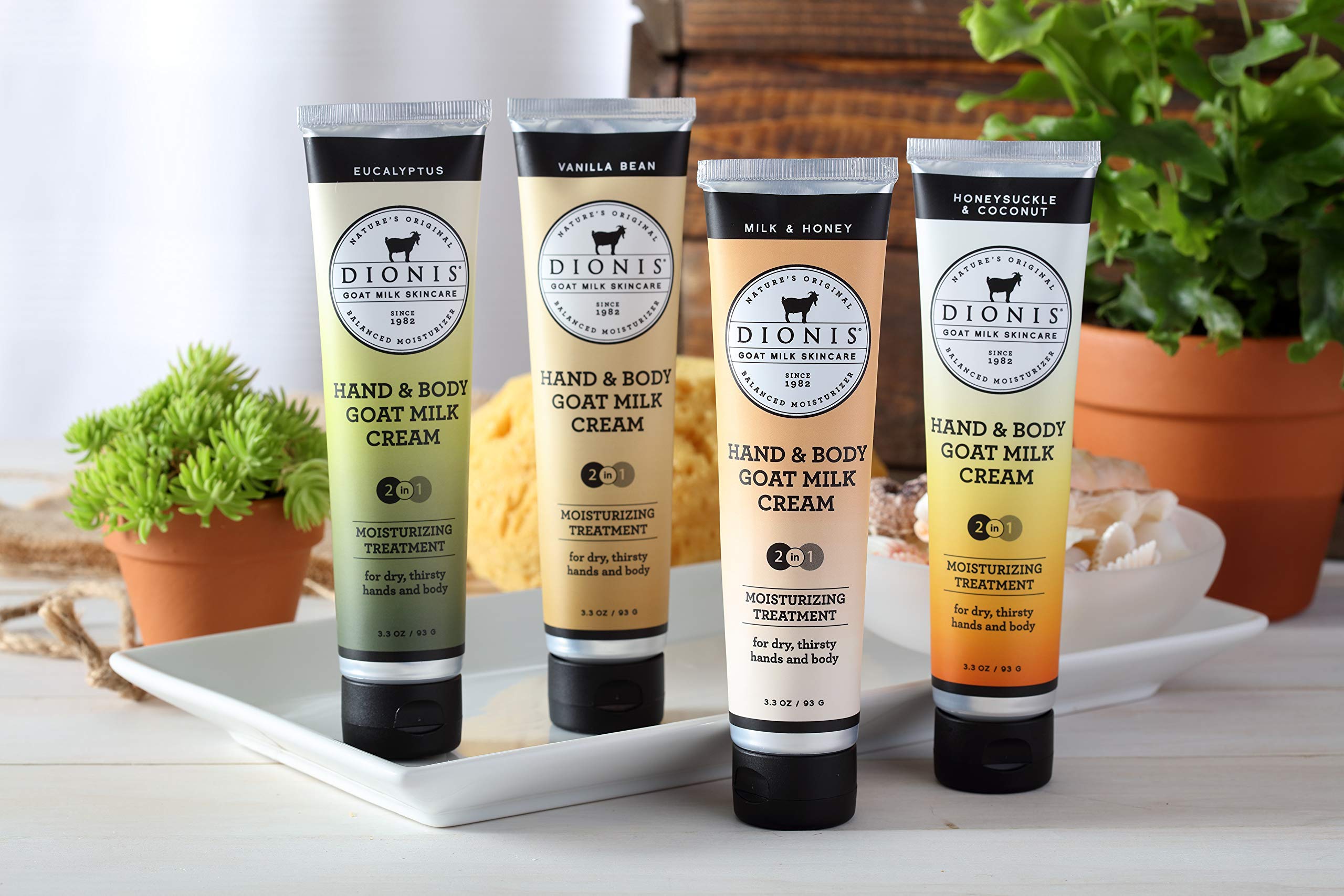 Dionis Goat Milk Skincare 3.3 oz Vanilla Bean Hand & Body Cream - Travel Size Hand Lotion For Hydrating & Moisturizing Dry Skin - Cruelty Free Cream Made In The USA - Paraben Free Formula