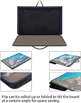 Becko US Jigsaw Puzzle Board Portable Case Storage 1000 Pieces Non-Slip Dark view 3