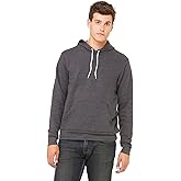 Bella + Canvas Unisex Poly-Cotton Fleece Pullover Hoodie, XL, DK GRAY HEATHER