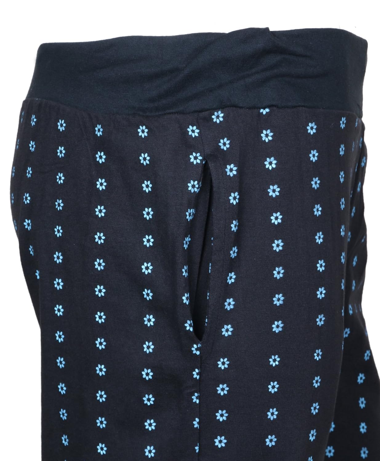 indistar women black printed lower/track pants