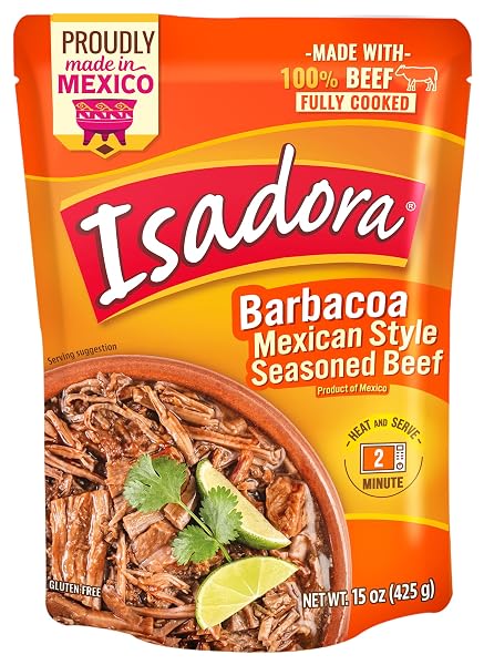 ISADORA FULLY COOKED BARBACOA MEXICAN STYLE MEAT 15...