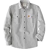 Dubinik® 8.3 oz Heavyweight Mens Corduroy Shirt Jacket Casual Work Snap Button Long Sleeve Vintage Regular Fit 2 Pockets