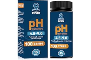Saliva and Urine pH Test Strips,100 Paper pH Strips for Tracking Alkaline & Acid Levels in Body, Fast, Accurate pH Testing fr