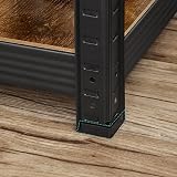 SONGMICS Set of 2 Shelving Units 37x37x150 cm Rustic Brown Black GLR037B02 view 9