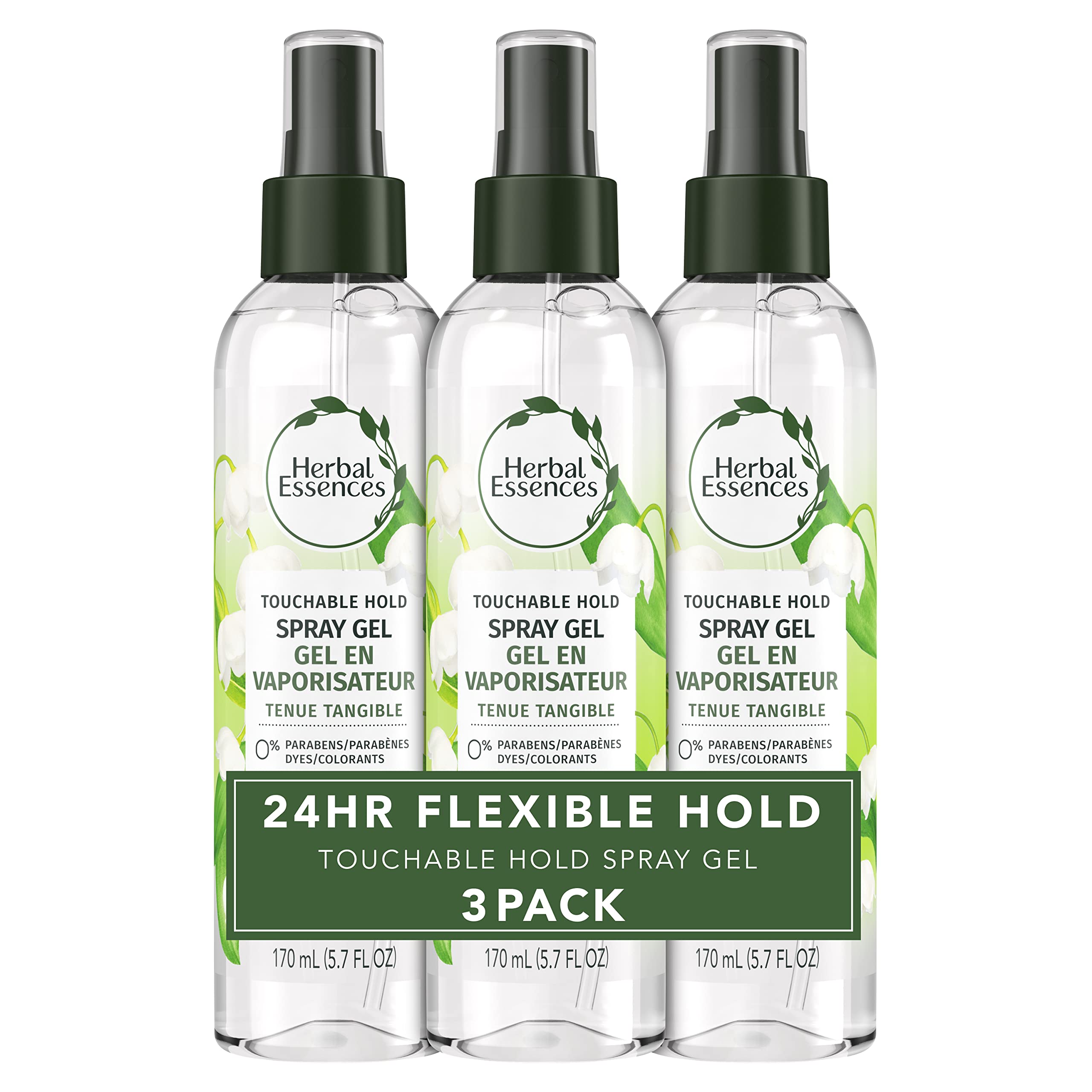 Photo 1 of Herbal Essences Hair Spray Gel for Curly Hair, Styling Gel for Women, Touchable Hold, 5.7 Fl Oz (Pack of 3)