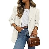 FSVABY Womens Casual Work Office Blazer Jacket Long Sleeve Lightweight Open Front Two Button Suit Blazer with Pockets