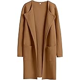 ANRABESS Womens Cardigan Sweater Open Front Knit Long Coatigan Dressy Casual Jacket Coat 2025 Fall Outfits Classy Clothes