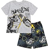 Transformers Bumblebee Optimus Prime Graphic T-Shirt & Mesh Shorts Outfit Set Toddler to Big Kid