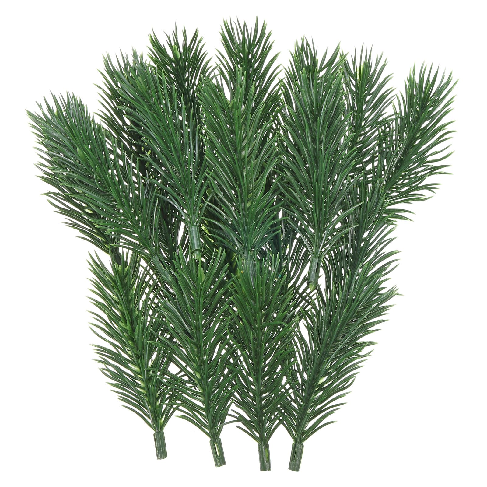 PATIKIL 3" Artificial Green Pine Needles, 48 Pack Branches Small Twigs Stems Picks for Christmas Wreath Arrangement DIY Craft Wedding Party Home, Style 2
