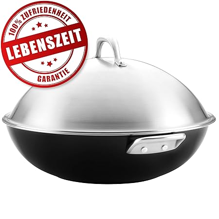 Circulon Premium Wok für Induktion (36 cm) mit lebenslanger Zufriedenheitsgarantie | Unvergleichliche Hitzeverteilung und Ant