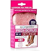 Spongeables Pedi Scrub Foot Exfoliating 20+ Wash Sponge