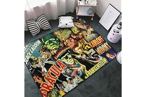 Mioolkt Frankenstein Area Rug Super Soft Floor Mat for Bedroom Living Room, Fluffy Carpet for for Room Kids Room Baby Room Dorm Nursery, Big Rug Anti-Slip Home Floor Carpet White One Size