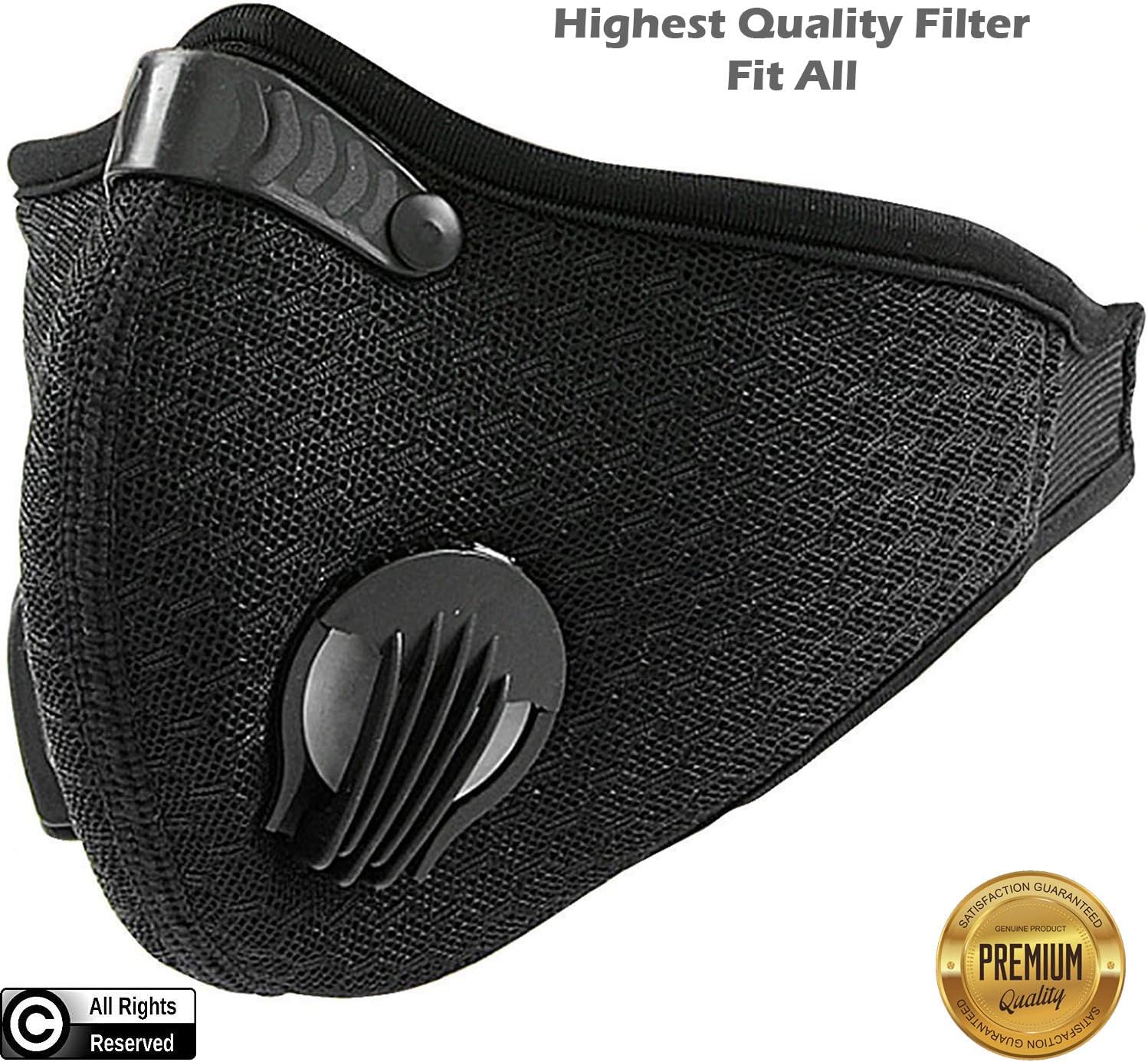 Dustproof Mask | Dust Activated Carbon Filter Cotton Sheet Valves Exhaust Anti Pollen Allergy PM2.5 Running Cycling Outdoor Activities Filtration Air Germs Pollution Ash Poll
