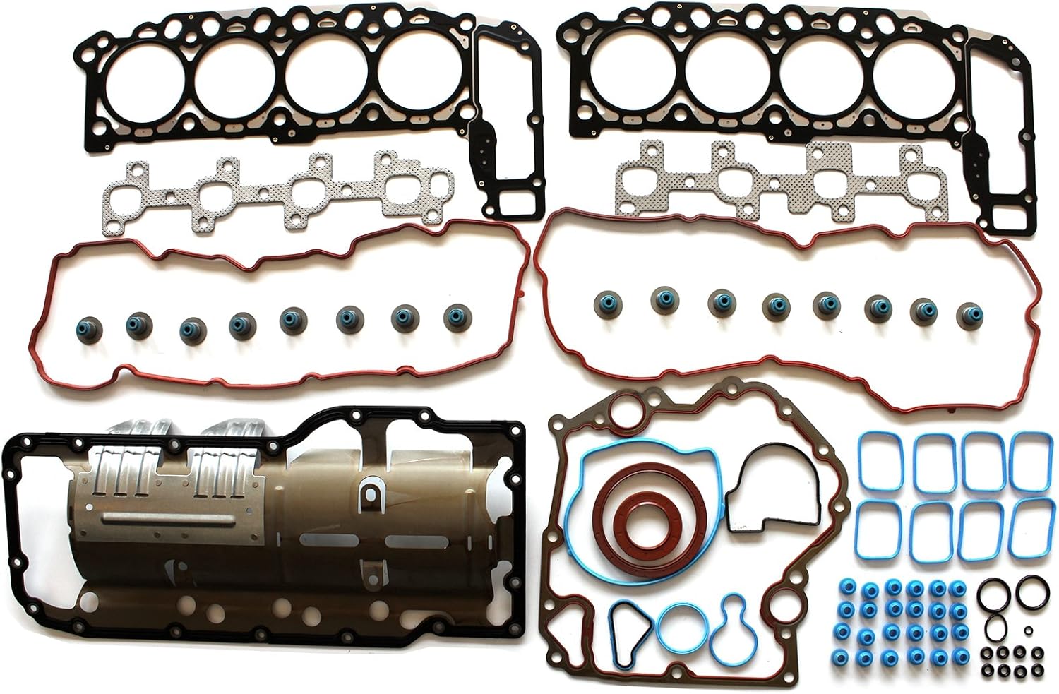 SCITOO Replacement for Head Gasket Set fits for Chrysler Aspen for Dodge Dakota Durango for Ram 1500 for Jeep for Mitsubishi Raider 4.7L 2004-2007 Timing Cover Gaskets
