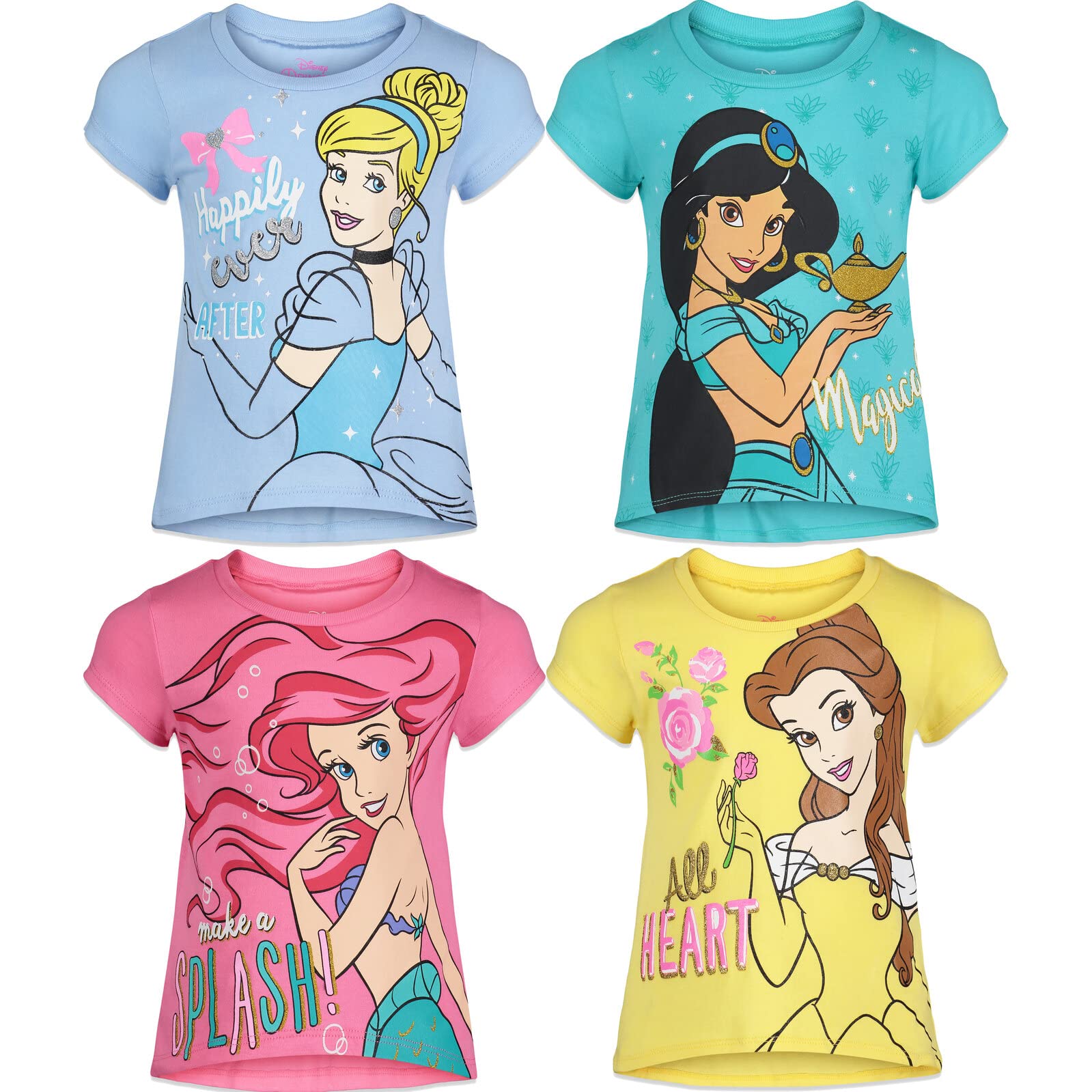 Princess Ariel Cinderella Belle Toddler Girls 4