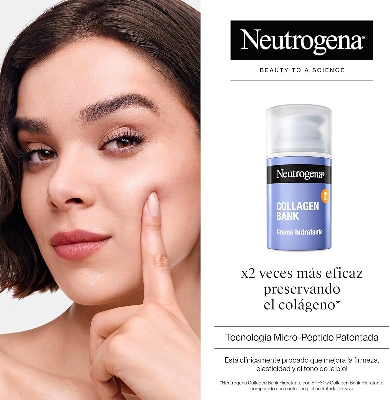 Collagen Bank Creme hidratante facial SPF30 (1 x 50 ml), creme solar anti-idade que preserva o colagénio, para pele mais suave, adequado para rosto e pescoço