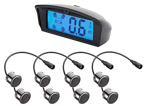 VSG ® VSG Premium Einparkhilfe Kombi-Set für vorne&hinten mit Farb-Display und eingebauten Pieper in schwarz