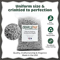 CrinklePak 1LB USA Made Gray Crinkle Paper Filler