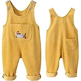 Happy Cherry Baby Boys Girls Corduroy Overalls Romper Button Buttom Adjustable Suspender Corduroy Pants Clothing Outfit